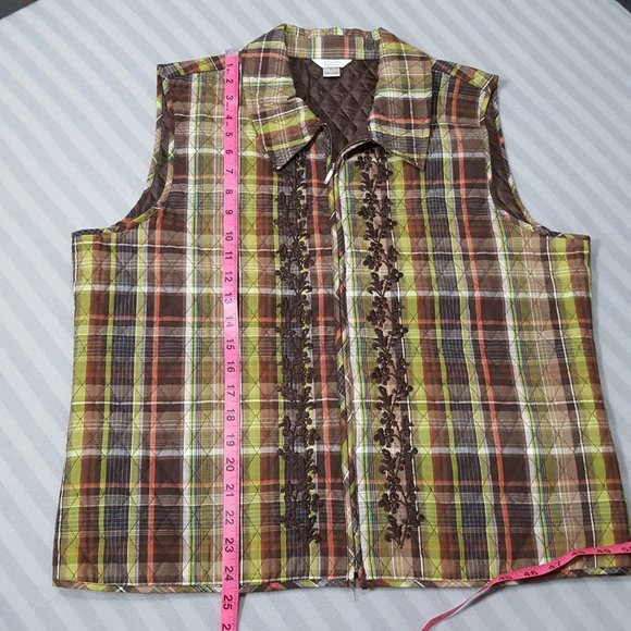 Embroidered Quilted Full-Zip Vest, XL - Picture 5 of 6